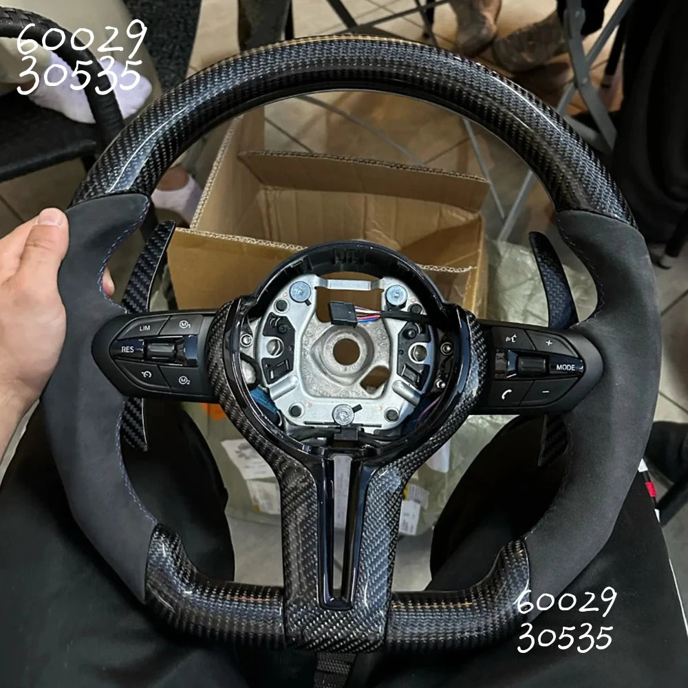 Steering Wheel Alcantara For Bmw F30 F10 F31 F20  E90 F01 F90 F25 F22 F36 F33 F32 M3 M5 F11 Carbon fibre