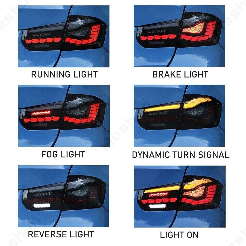 Taillights For BMW 3-Series F30 F35 F80 M3 2012 - 2018 Taillamp Tail light Rear Lamps Full LED Dynamic DRL Brake Lamp Automotive