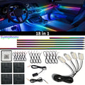 18IN1 Full Color Streamer Car Ambient Lights RGB 64 Color Universal LED Interior