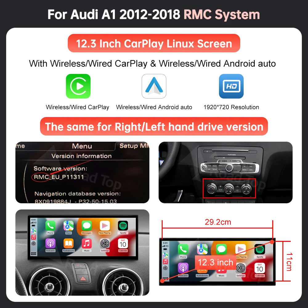 Audi A1 2012-2018 12.3inch