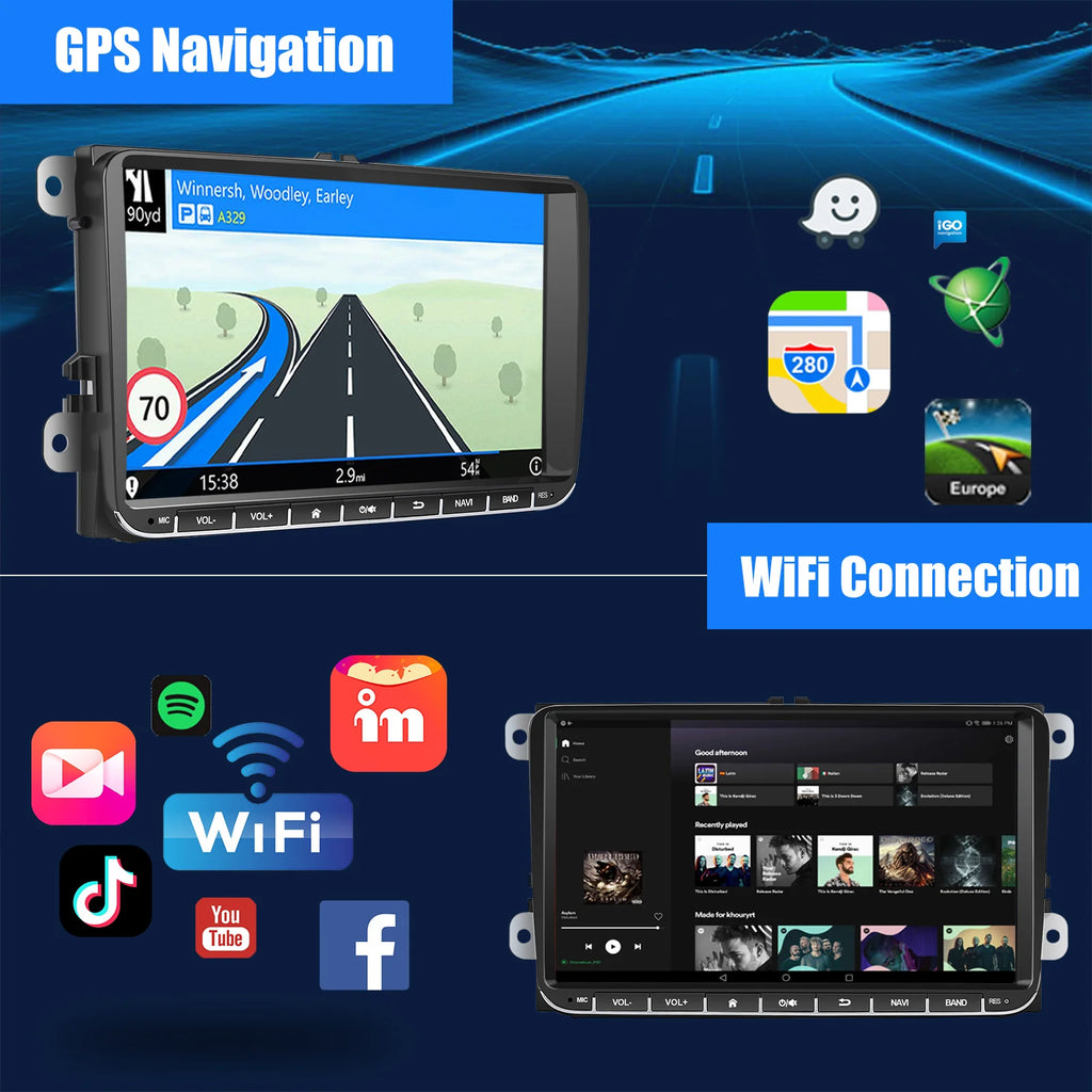 Volkswagen Passat b6 b7 golf 5 6 Polo Jetta Skoda Carplay & Andriod auto