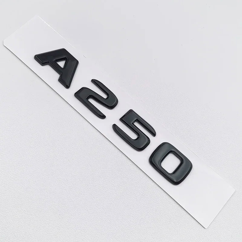 3D ABS Black A35 A45 A160 A180 A200 A250 Logo Letters 4MATIC Badge For Mercedes Benz W176 W177 Car Rear Star Sticker AMG Emblem