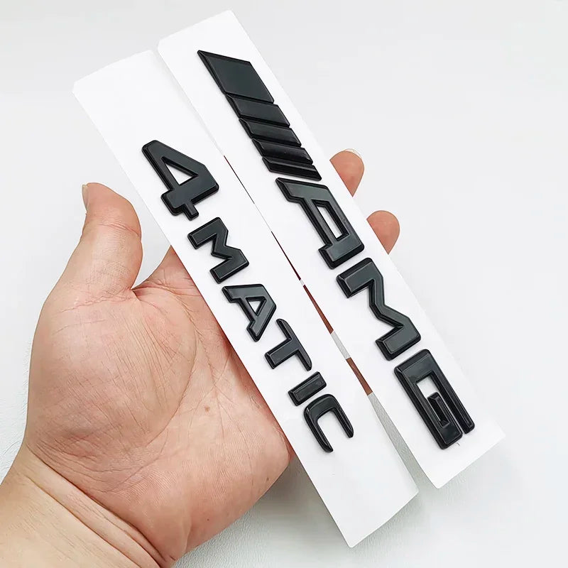 3D ABS Black A35 A45 A160 A180 A200 A250 Logo Letters 4MATIC Badge For Mercedes Benz W176 W177 Car Rear Star Sticker AMG Emblem