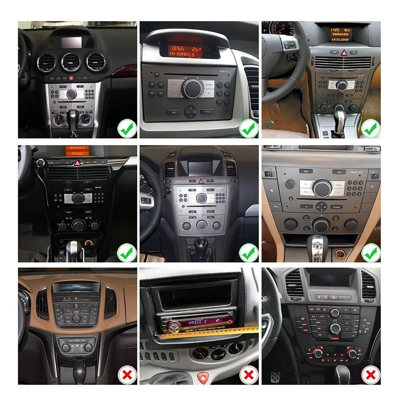Black colour Vaxhaull Corsa Carplay 2006-2014