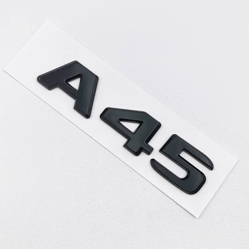 3D ABS Black A35 A45 A160 A180 A200 A250 Logo Letters 4MATIC Badge For Mercedes Benz W176 W177 Car Rear Star Sticker AMG Emblem
