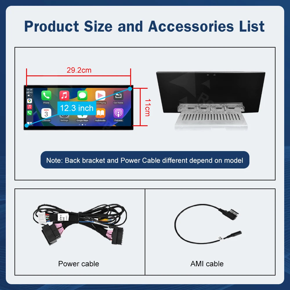 12.3 inch  Audi A3 2014-2019 Function Wireless Carplay Android Auto