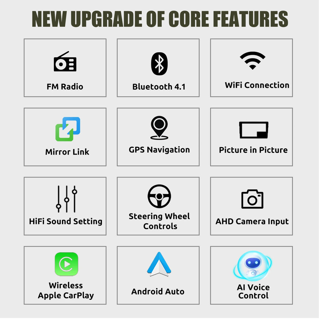 Grey Colour For Vauxhall Corsa Carplay 2006-2014