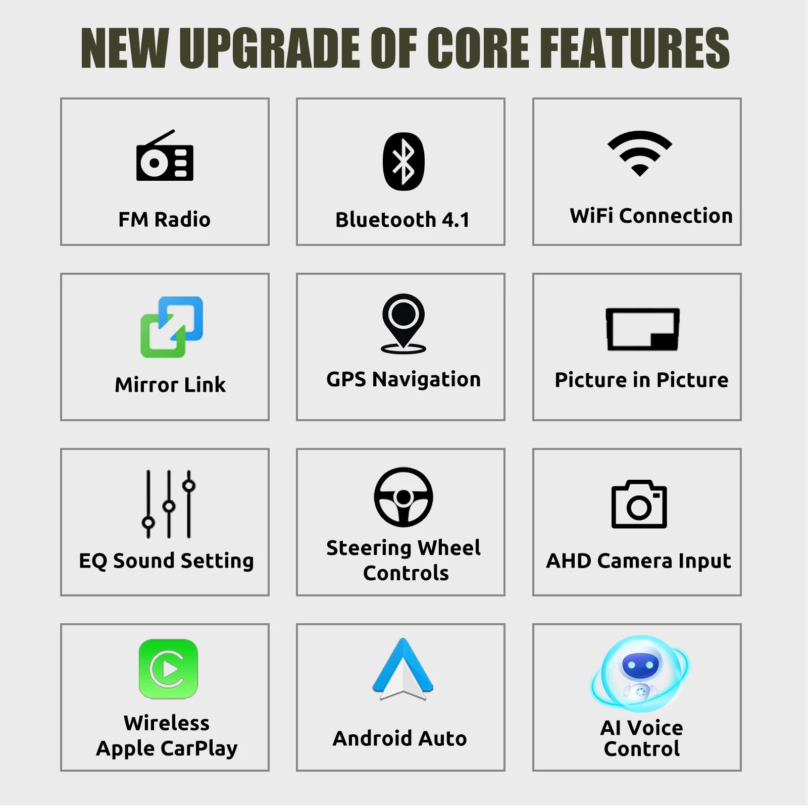 Black colour Vaxhaull Corsa Carplay 2006-2014