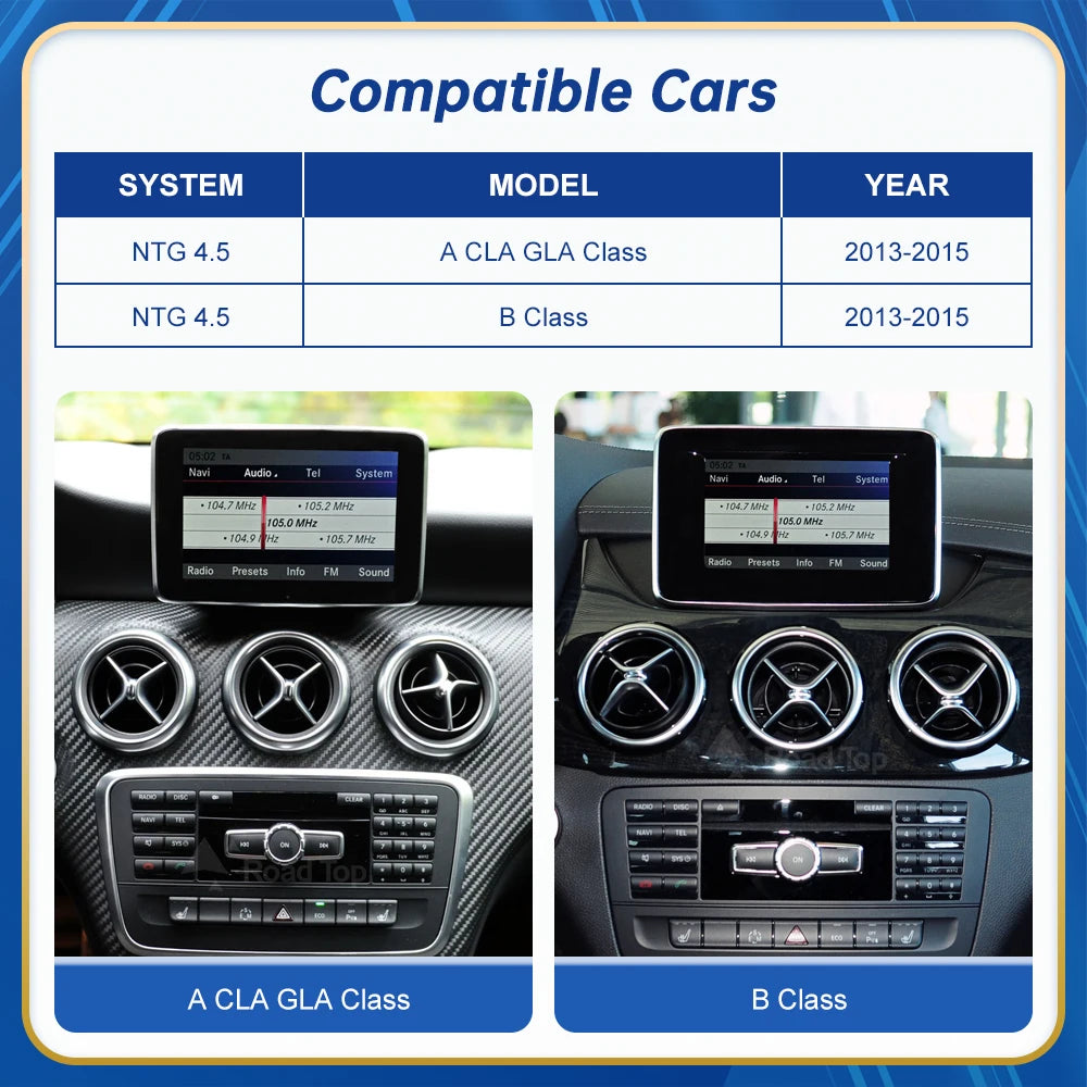 Mercedes Benz A/GLA/CLA/B CLASS  2013-2015 screen NTG 4.5