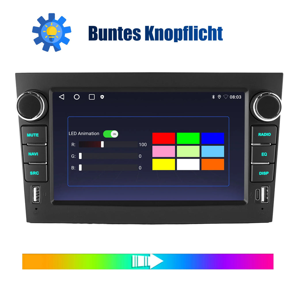 Black colour Vaxhaull Corsa Carplay 2006-2014