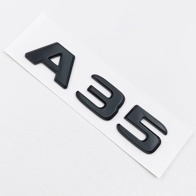 3D ABS Black A35 A45 A160 A180 A200 A250 Logo Letters 4MATIC Badge For Mercedes Benz W176 W177 Car Rear Star Sticker AMG Emblem